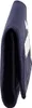 A close-up side view of a navy blue wallet with a white logo. Produktbild-Vorschau
