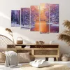 Bild auf Leinwand - Leinwandbild - 5 Teile - Brücke Schnee Produktbild-Vorschau 7