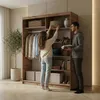 BEAUTYSOFA | Schwebetürenschrank HELA 160 cm Eiche Artisan Produktbild-Vorschau 3