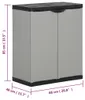 vidaXL Mülltonnenbox Grau und Schwarz 68x40x85 cm PP Produktbild-Vorschau 7