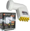 A product shot of a satellite LNB and its packaging. Podgląd zdjęcia produktu