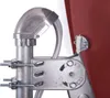 Close-up of a satellite dish mount with cables and adjustment markings. Produktbild-Vorschau