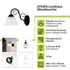 Landhaus Wandlampe "Athen" Schwarz E14 Rustikale Produktbild-Vorschau 2