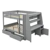 Merax Etagenbett 140x200 cm mit Schreibtisch und Schrank, Produktbild-Vorschau 11