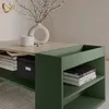 Couchtisch Livinity Piave Grün mit Regalen, Model 58834 Produktbild-Vorschau 5