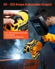 A person is welding with a VEVOR welding machine, with text overlays highlighting product features. Anteprima dell’immagine prodotto