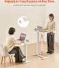 Two people using adjustable standing desks in a home or office setting. Produktbild-Vorschau