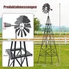 COSTWAY Windrad, Höhe 253cm, wetterfeste Windmühle Metall, Produktbild-Vorschau 3