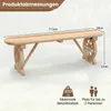 Zahradní lavička COSTWAY bez opěradla v designu kolového Náhled obrázku produktu 3
