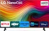 A television screen displaying a colorful abstract background with app logos at the bottom. Náhled obrázku produktu