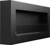 A black wall-mounted ethanol fireplace with a glass barrier. Anteprima dell’immagine prodotto