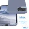 A close-up of a blue phone case, showing its protective features and a measurement graphic. Produktbild-Vorschau