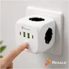Reagle Multipresa a cubo 3 prese & 4 USB (2x USB-A, 2x Anteprima dell’immagine prodotto 6