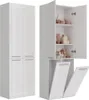 BDW Armoire de salle de bains, 2 paniers à linge, 2 - Voir les images du produit 1