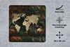MuchoWow® Mauspad Mousepad Weltkarte - Retro - Blumen 20x20 Produktbild-Vorschau 2
