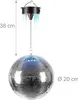 Relaxdays Diskokoule, rotující, Ø 20 cm, zrcadlová koule s Náhled obrázku produktu 4