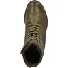 A top-down view of a green lace-up boot with brown fur lining. Produktbild-Vorschau