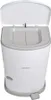 A white and gray diaper pail with its lid open. Produktbild-Vorschau