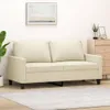 vidaXL 2-Sitzer-Sofa Creme 140 cm Kunstleder Produktbild-Vorschau 2