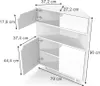 Eckschrank Vicco Inaro Weiß 79 x 96 cm mit 4 Fächern, Model Produktbild-Vorschau 2
