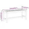 vidaXL Záhradná lavica 110x35x45 cm z masívneho dreva Náhľad obrázku produktu 7