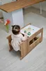 Lernturm Kinder Holz 3 in 1 – Montessori Learning Tower Produktbild-Vorschau 2