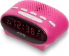 Radiosveglia FM rosa con doppia sveglia e funzione snooze Anteprima dell’immagine prodotto 3