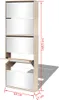vidaXL Botník s 5 přihrádkami zrcadlo dub 63x17x169,5 cm Náhled obrázku produktu 5