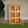 Hasenkäfig 6 Boxen Kaninchenstall Holz Freigehege Produktbild-Vorschau 2
