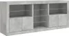 The Living Store Sideboard mit LED-Leuchten Betongrau Produktbild-Vorschau 6