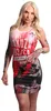 Yakuza Damen Dead One Bodycon Kleid, Weiß, L Produktbild-Vorschau 1