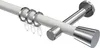 Interdeco Gardinenstange / Vorhangstange Weiß / Chrom, Typ Produktbild-Vorschau 1
