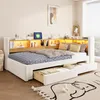 Flieks slaapbank 90x200 cm met uitschuifbaar bed, beklede Productafbeelding-voorbeeld 4