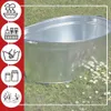 Badewanne Verzinkte Zinkwanne Ovale Pflanzgefäße Blumentopf Produktbild-Vorschau 5