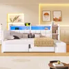 Stauraumbett mit LED-Beleuchtung, Aufbewahrung, Lattenrost, Produktbild-Vorschau 5