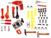 A collection of toy workshop tools laid out on a white background. Náhled obrázku produktu