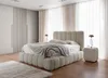 A bedroom with a bed, nightstand, and wardrobe. Produktbild-Vorschau