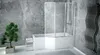 ECOLAM Duschbadewanne Set Badewanne Glasabtrennung Produktbild-Vorschau 3
