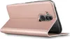 A rose gold flip case for a Huawei Mate 20 Lite phone, shown from the side with the cover open. Produktbild-Vorschau