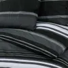 vidaXL Bettwäsche-Set Schwarz und Weiß 155x220 cm Baumwolle Produktbild-Vorschau 5