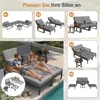 Gartensofa 2-in-1 Outdoor Loungsofa verstelbar mit 11cm Produktbild-Vorschau 9