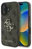 A close-up shot of a phone case with a repeating Guess logo pattern and a large Guess logo in the center. The phone is partially visible inside the case. Podgląd zdjęcia produktu