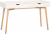 Písací stôl Casa Dolce Skandi, s 2 zásuvkami, 120 cm, biely Náhľad obrázku produktu 2