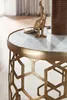 FineBuy Table d'appoint Véritable marbre blanc 44x44x55 cm Voir les images du produit 5