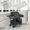 Outsunny Gasgrill 12,2 KW 3+1 Brenner BBQ Grillwagen aus Produktbild-Vorschau 3