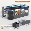 Lit de jeunesse AODEMOKO avec éclairage LED et station de Voir les images du produit 2