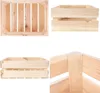 A collage of four images showing different views of a wooden crate. Produktbild-Vorschau