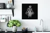 MuchoWow® Gerahmtes Poster Elefant - Blumen - Schwarz - Produktbild-Vorschau 3