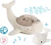 A plush whale toy with a light-up dome and a smaller whale toy next to it, with musical notes and water wave graphics. Anteprima dell’immagine prodotto