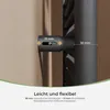 Close-up of a radiator bracket showing adjustable wall distance. Produktbild-Vorschau